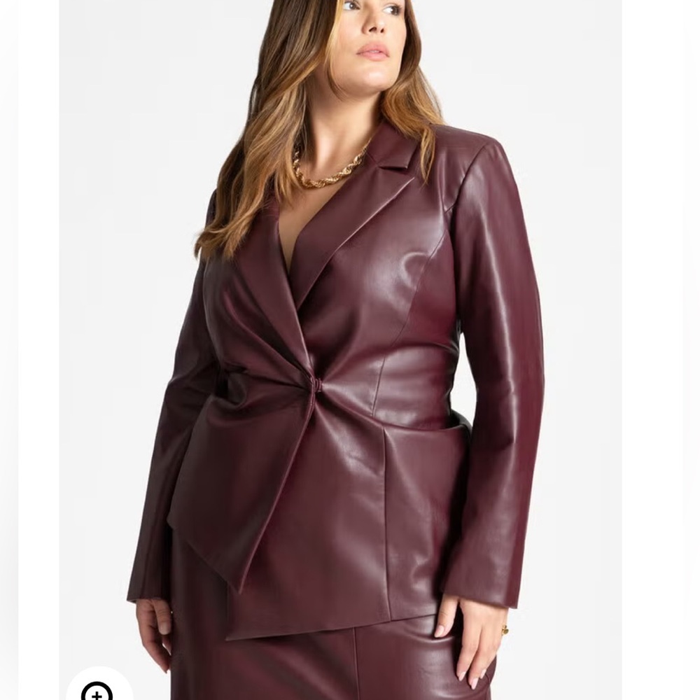 Eloquii faux leather blazer